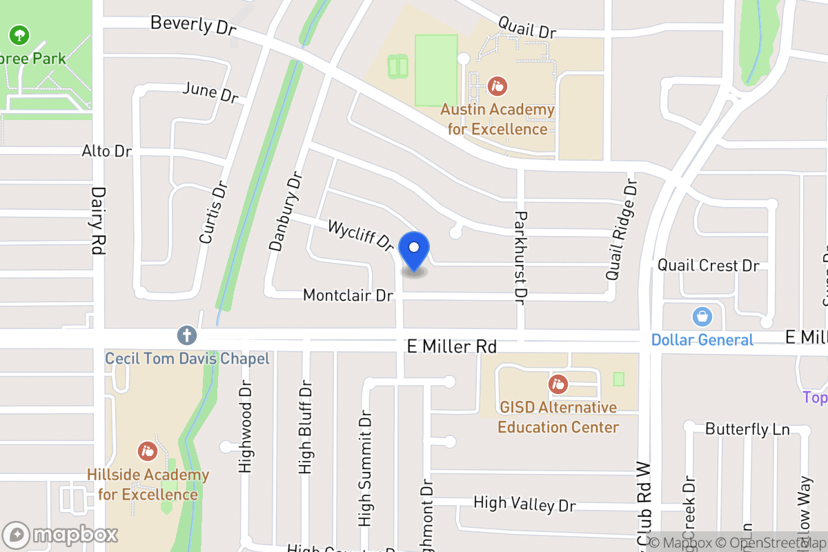 Map of 1101 Montclair Dr