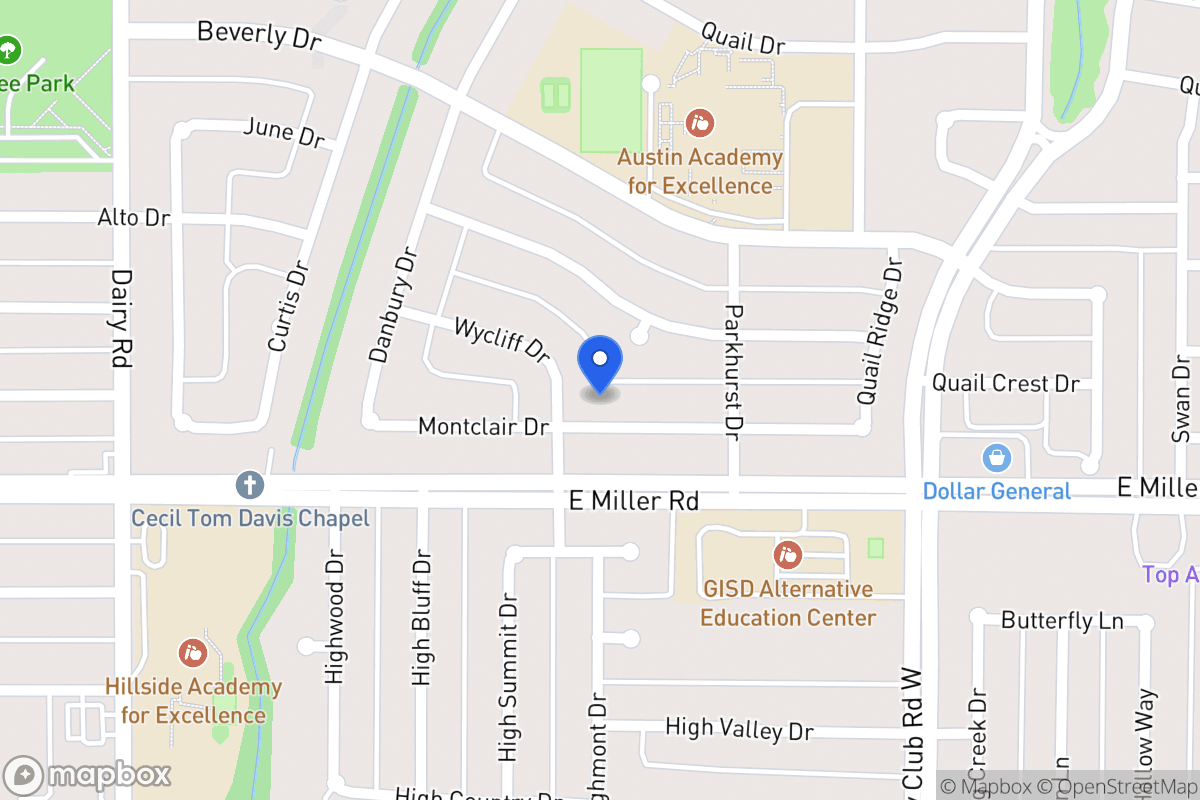 Map of 1105 Montclair Dr