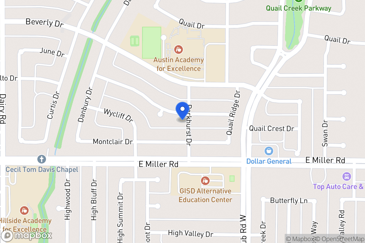 Map of 1130 Woodcrest Dr