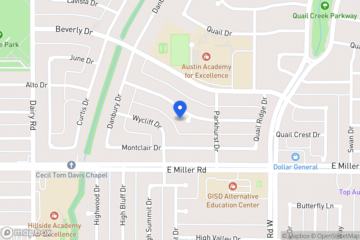 Map of 1110 Woodcrest Dr