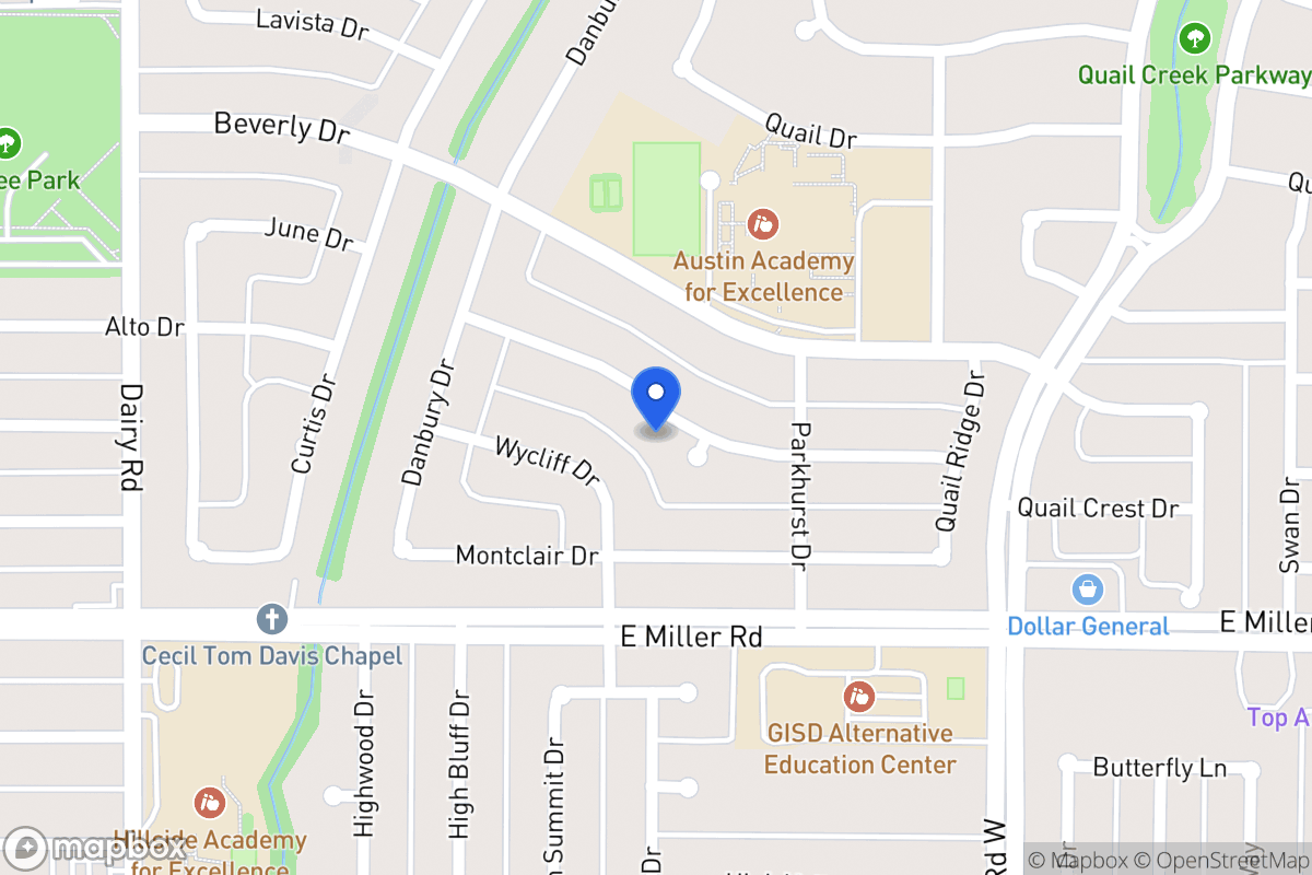Map of 1106 Woodcrest Dr