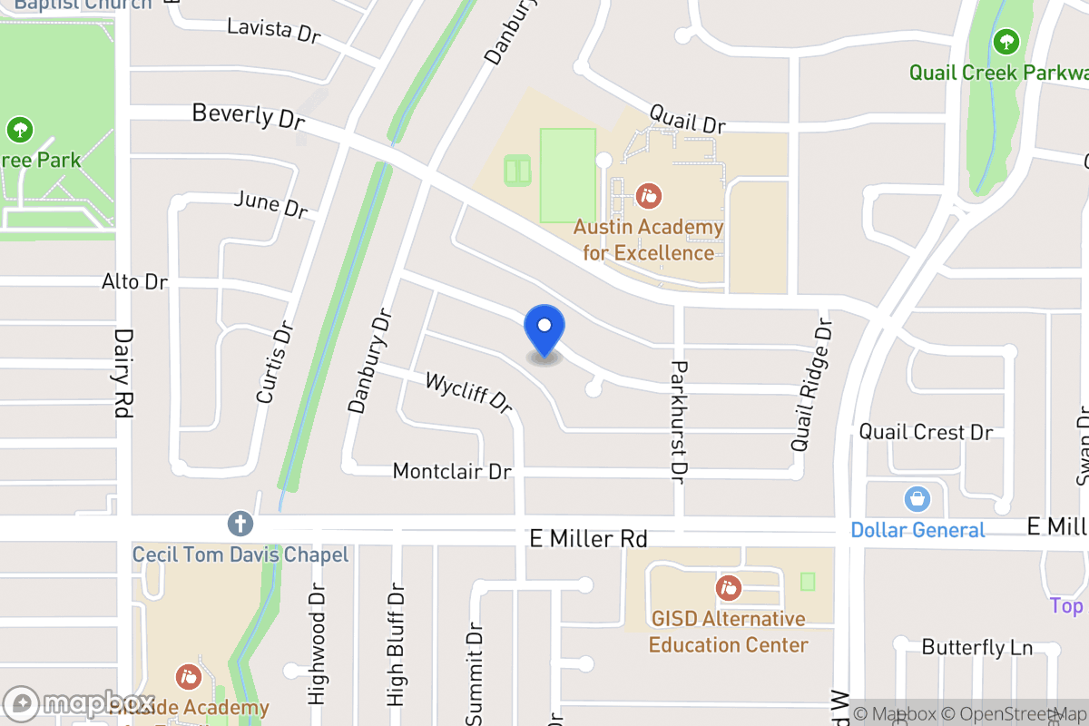 Map of 1102 Woodcrest Dr