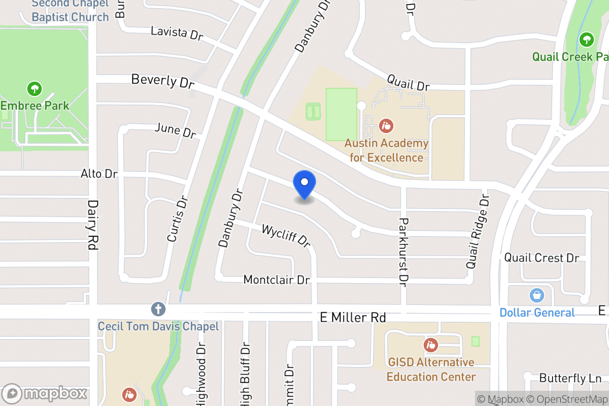 Map of 1018 Woodcrest Dr