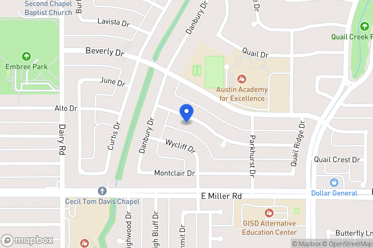 Map of 1014 Woodcrest Dr