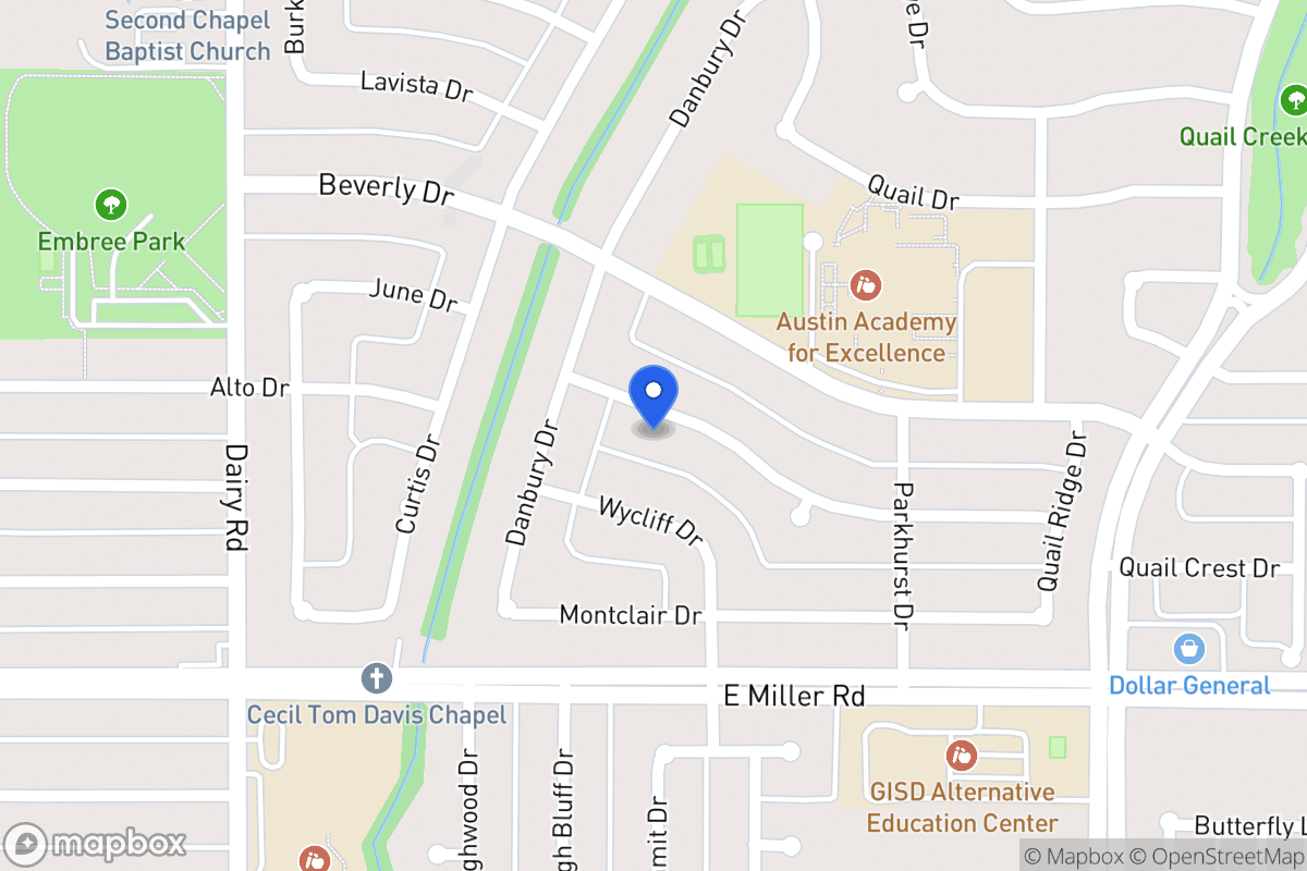 Map of 1010 Woodcrest Dr