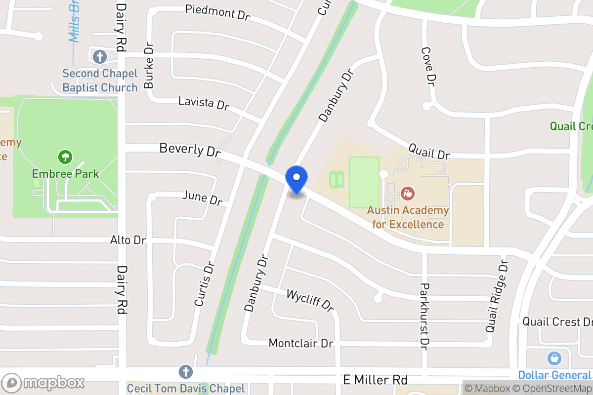 Map of 1702 Danbury Dr