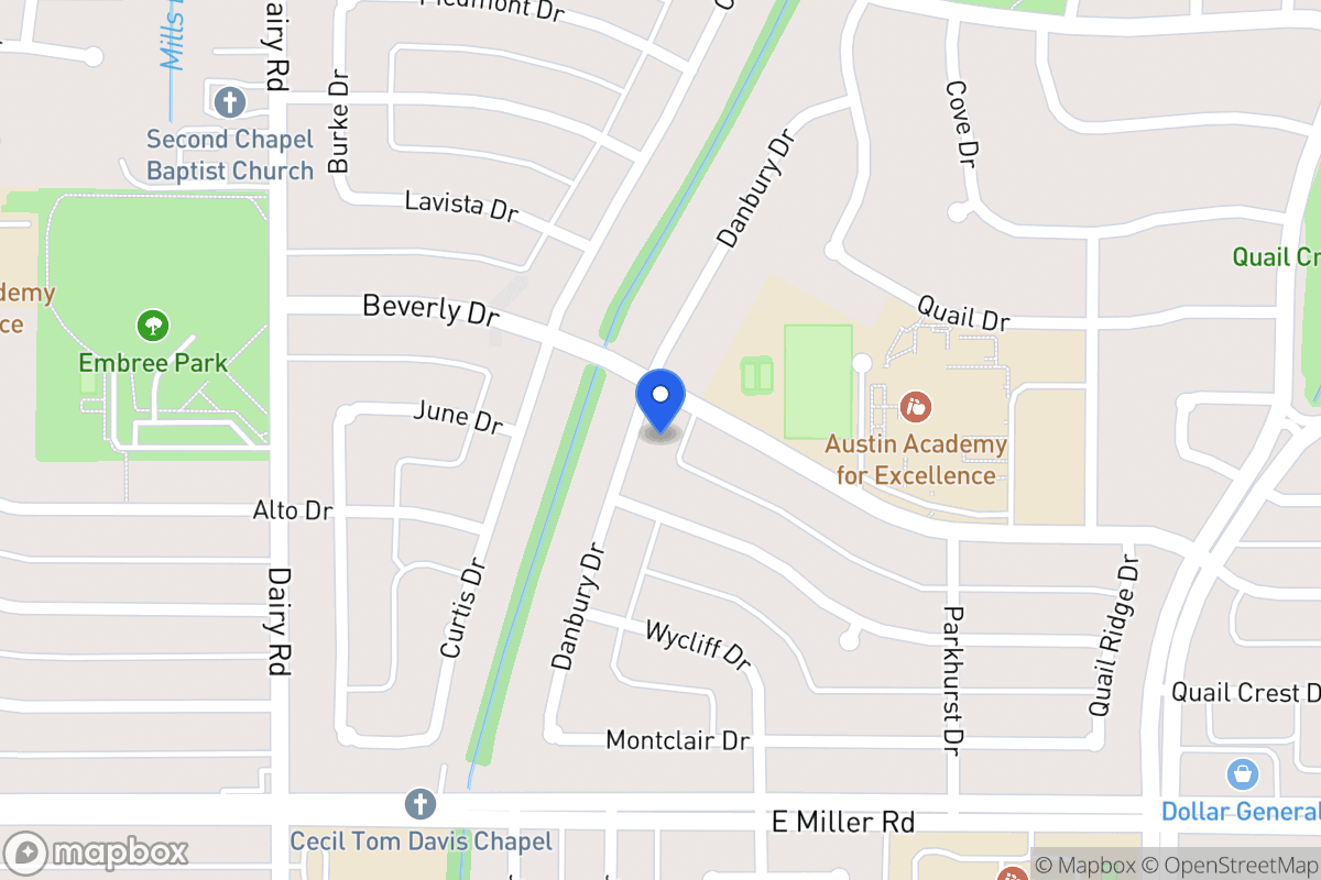 Map of 1706 Danbury Dr