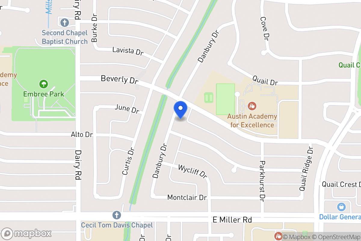 Map of 1710 Danbury Dr