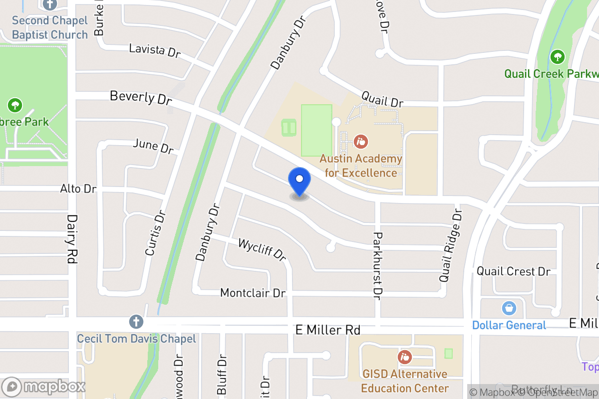 Map of 1021 Woodcrest Dr