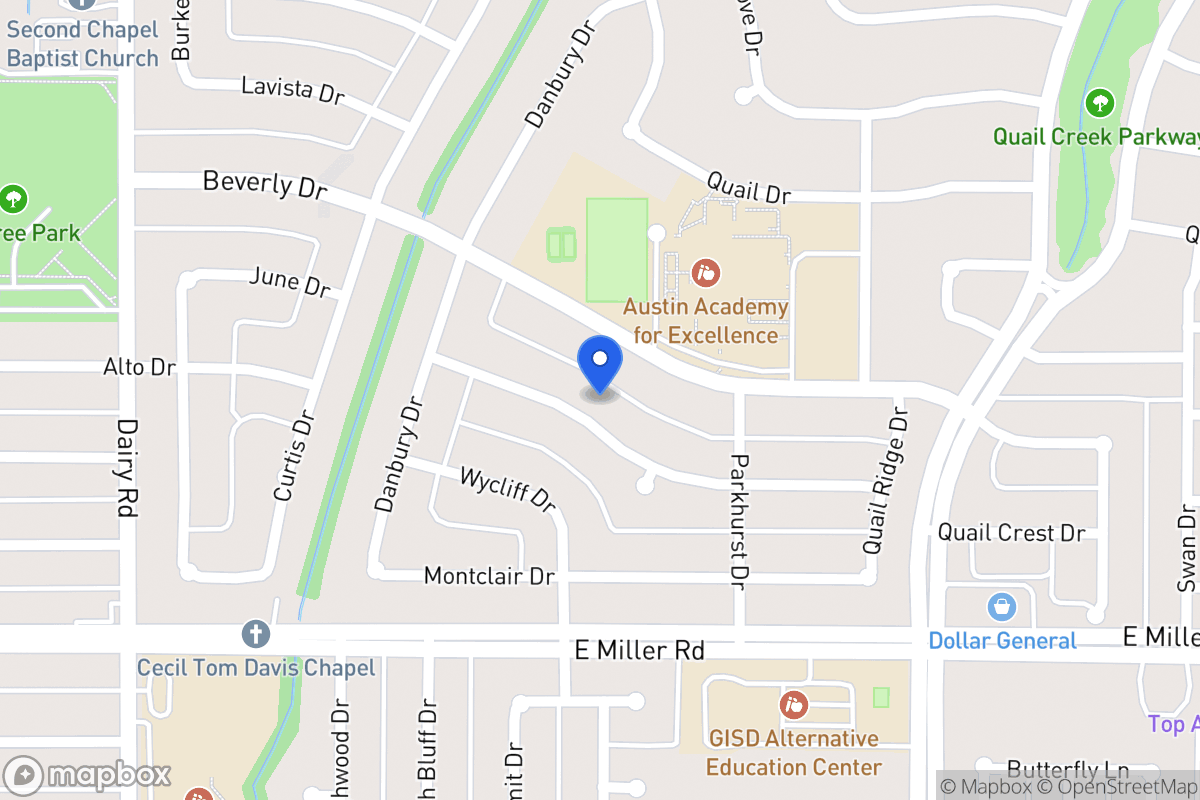 Map of 1025 Woodcrest Dr
