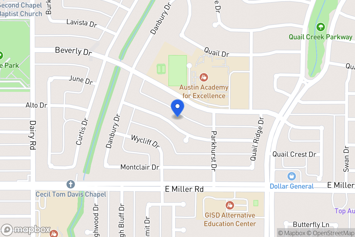 Map of 1101 Woodcrest Dr