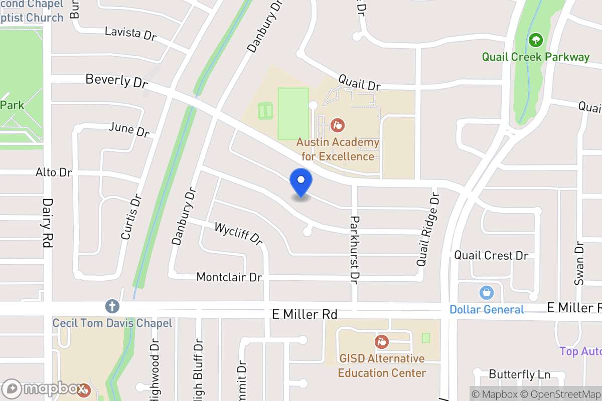 Map of 1105 Woodcrest Dr