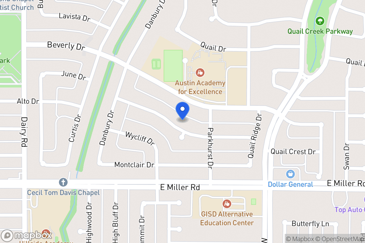 Map of 1109 Woodcrest Dr