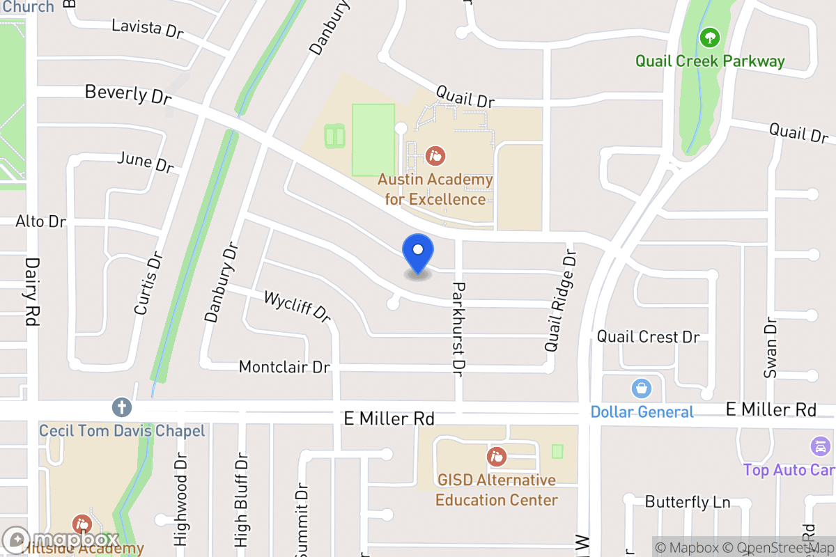 Map of 1117 Woodcrest Dr