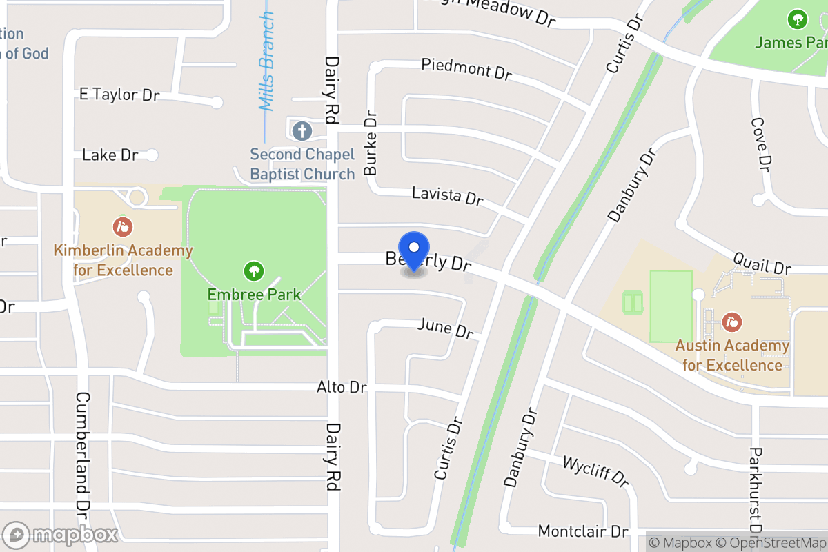 Map of 822 Beverly Dr