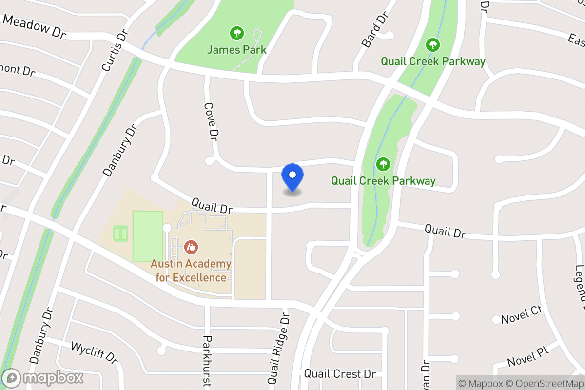 Map of 1305 Quail Dr
