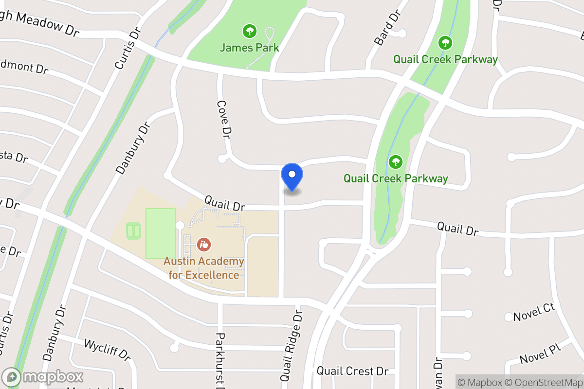 Map of 1301 Quail Dr