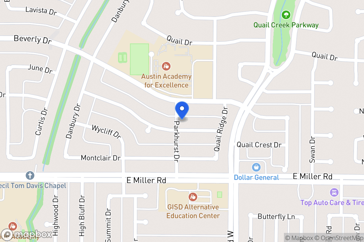 Map of 1201 Woodcrest Dr