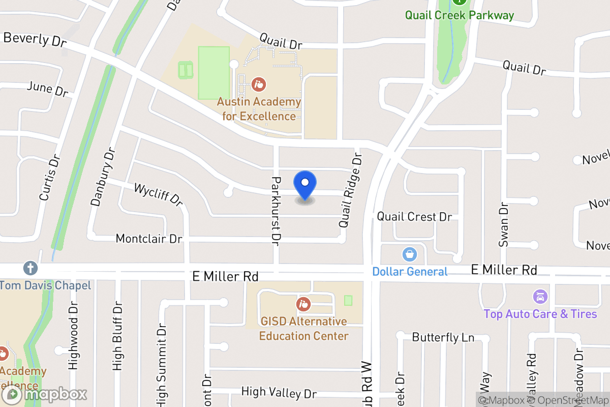 Map of 1210 Woodcrest Dr