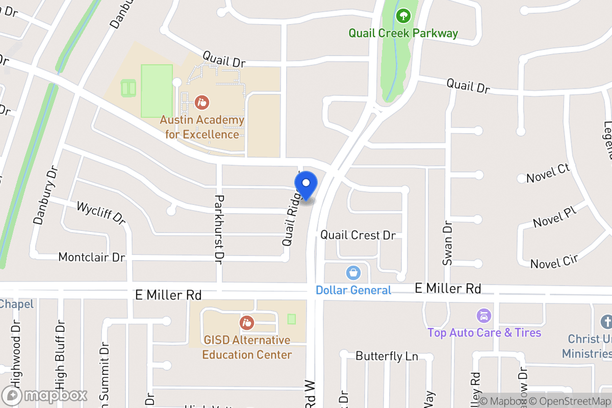 Map of 1814 Quail Ridge Dr