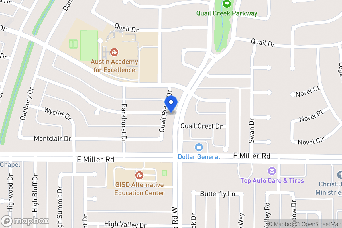 Map of 1818 Quail Ridge Dr