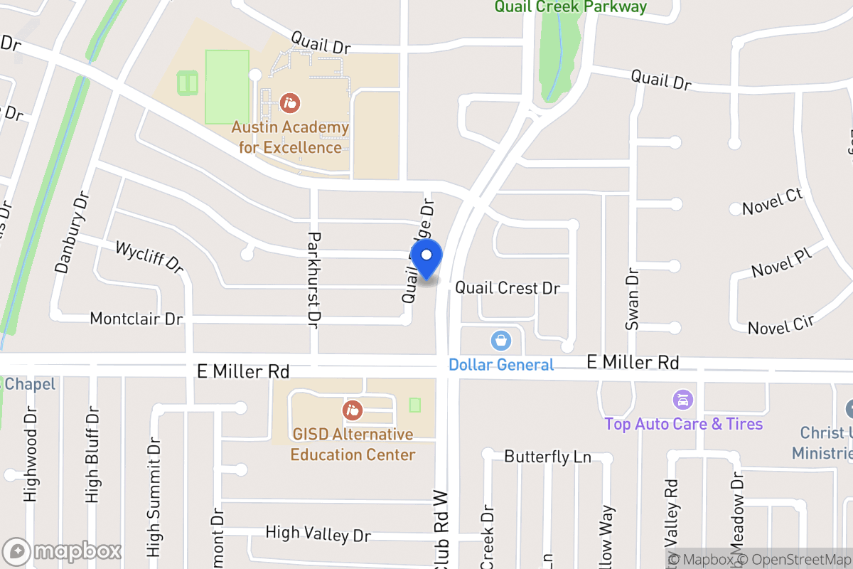 Map of 1906 Quail Ridge Dr