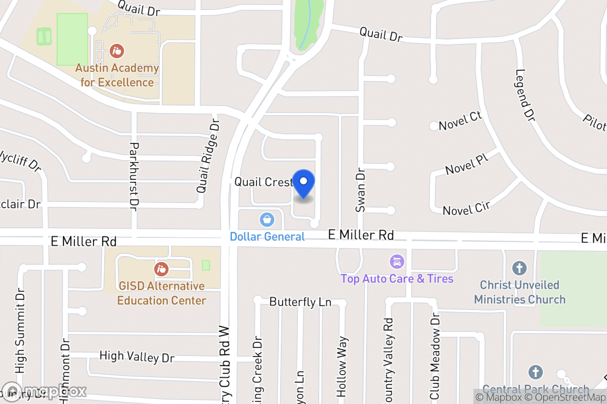 Map of 1909 Quail Hill Cir