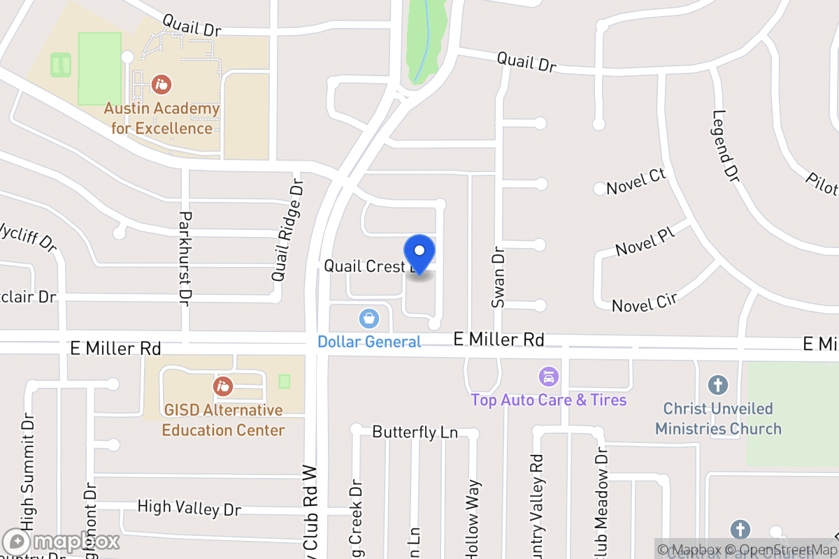 Map of 1905 Quail Hill Cir