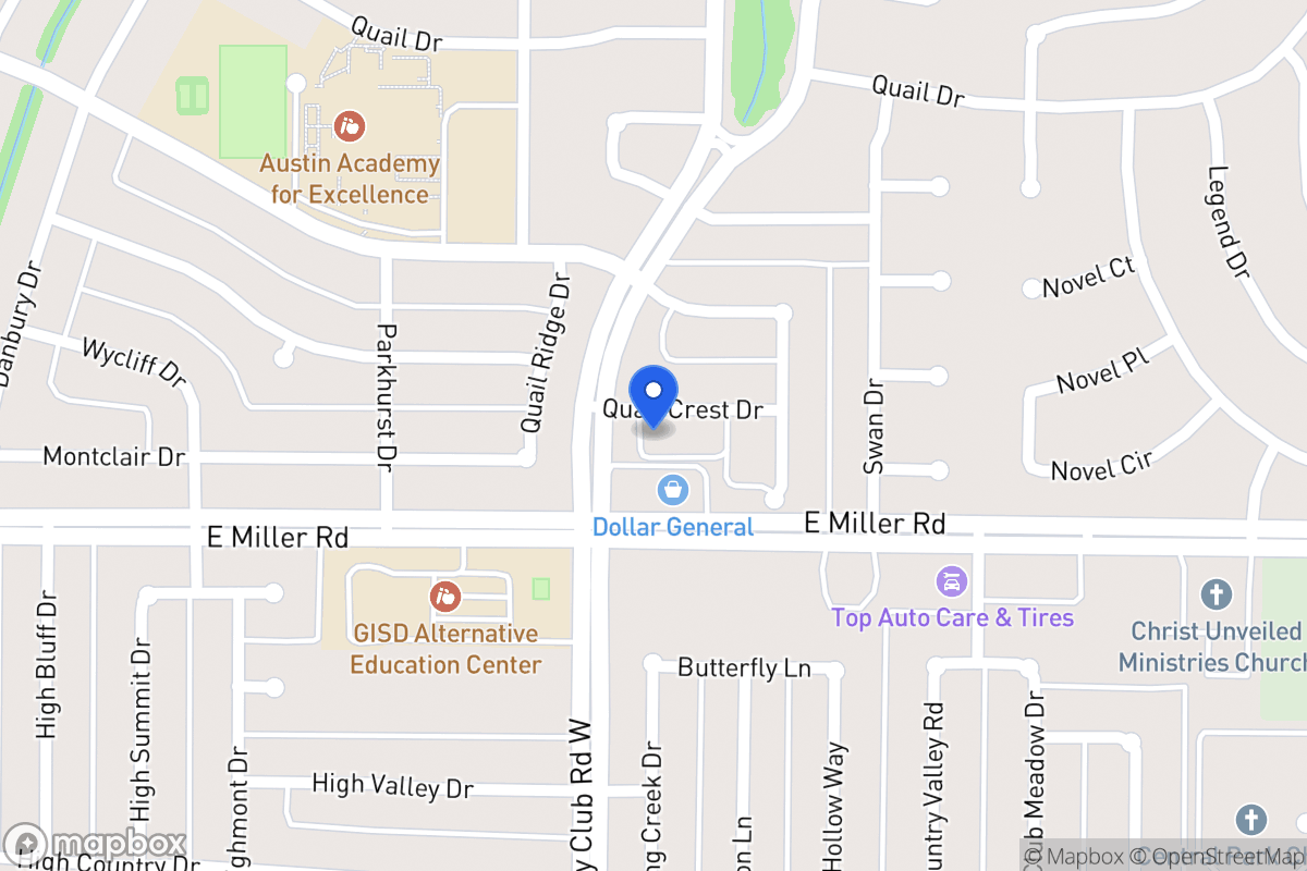 Map of 1406 Quail Crest Dr