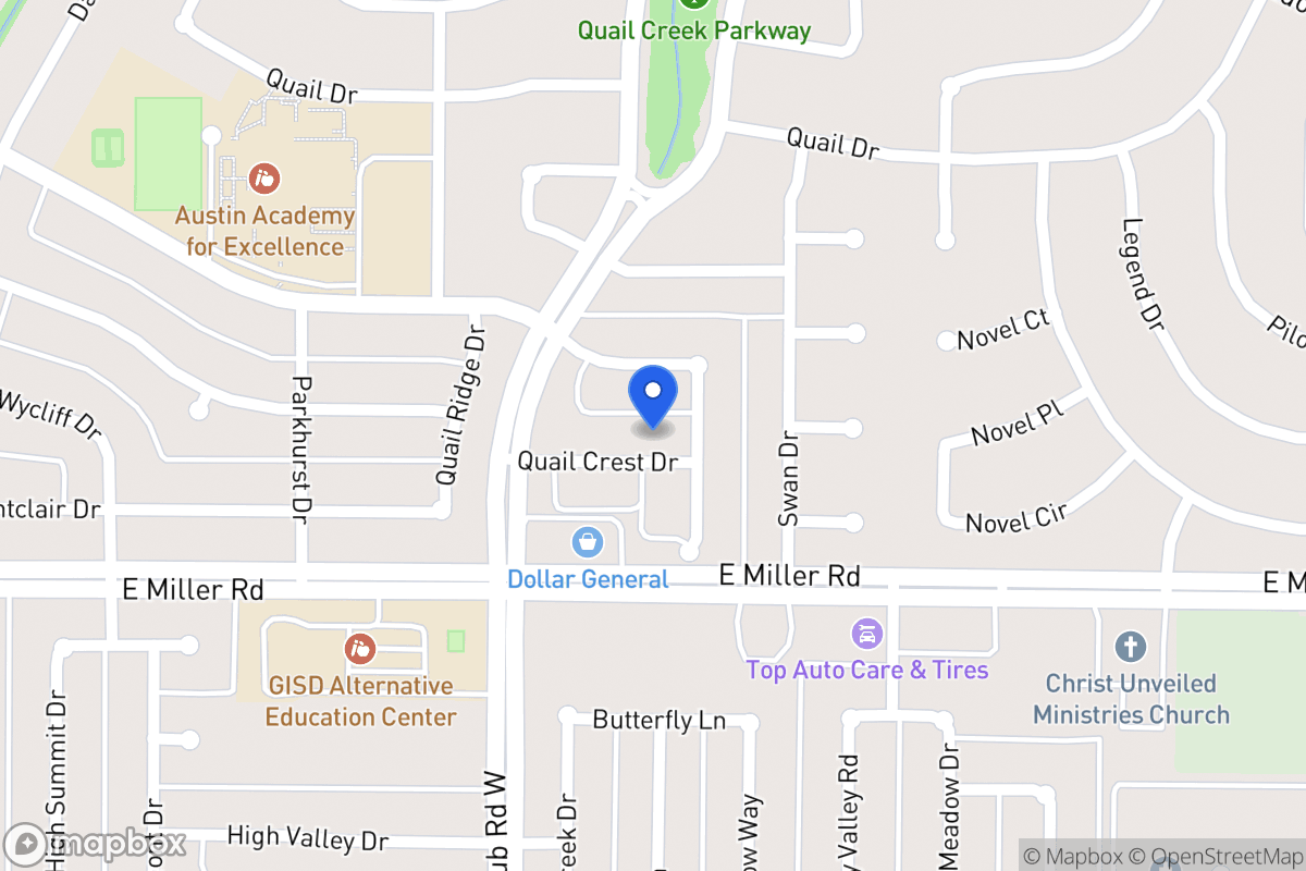Map of 1421 Quail Crest Dr