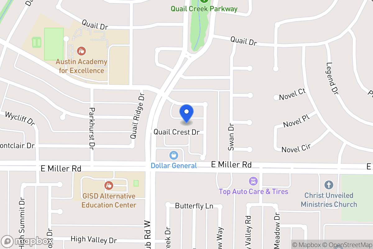 Map of 1417 Quail Crest Dr