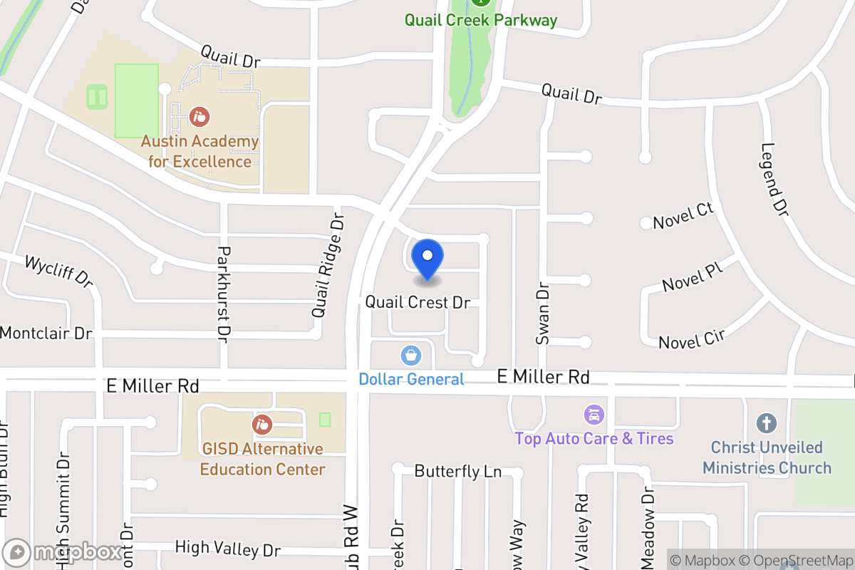 Map of 1413 Quail Crest Dr