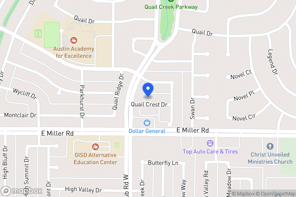 Map of 1409 Quail Crest Dr