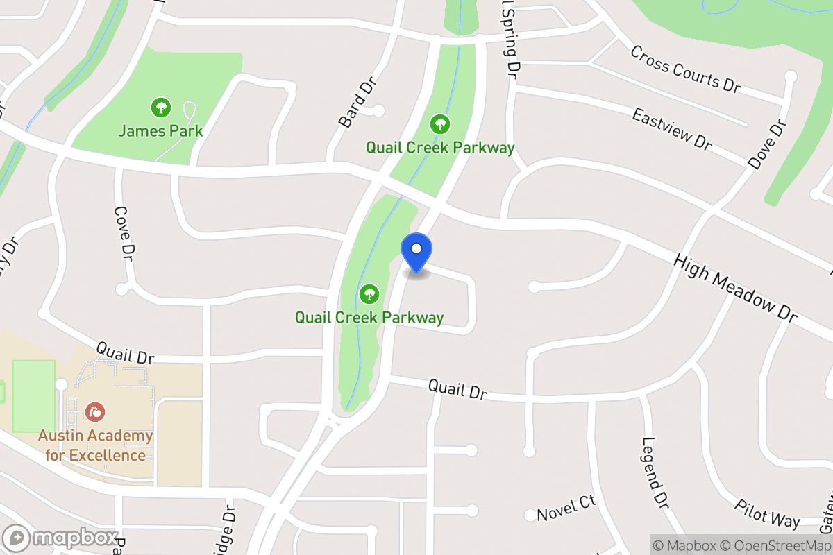 Map of 1402 Whippoorwill Dr