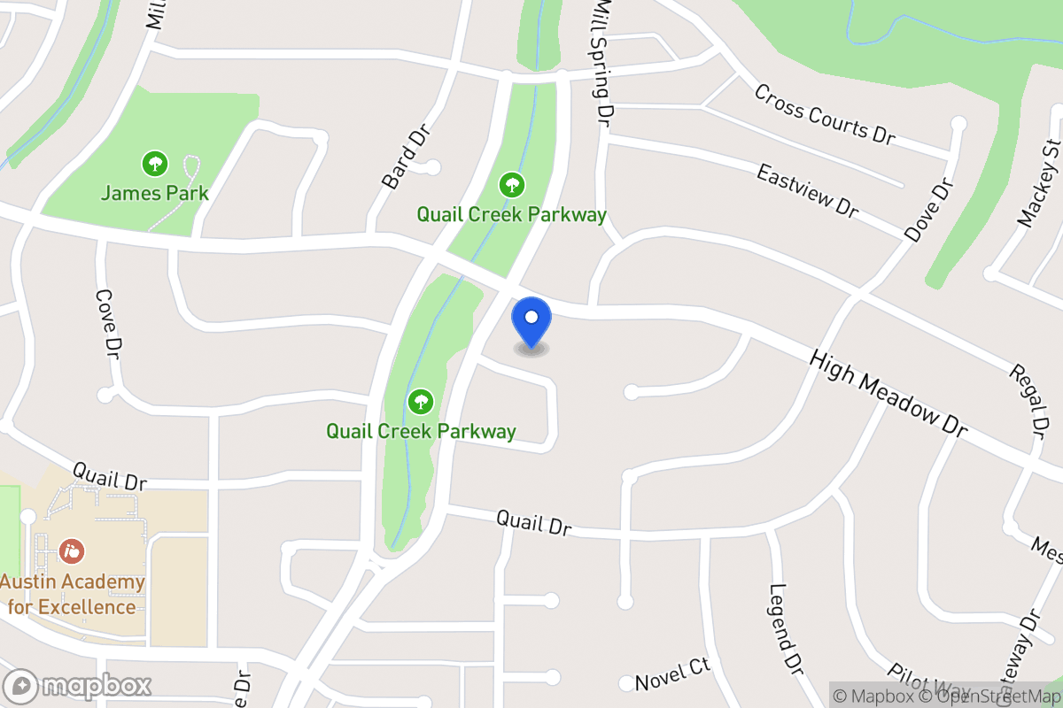 Map of 1409 Whippoorwill Dr