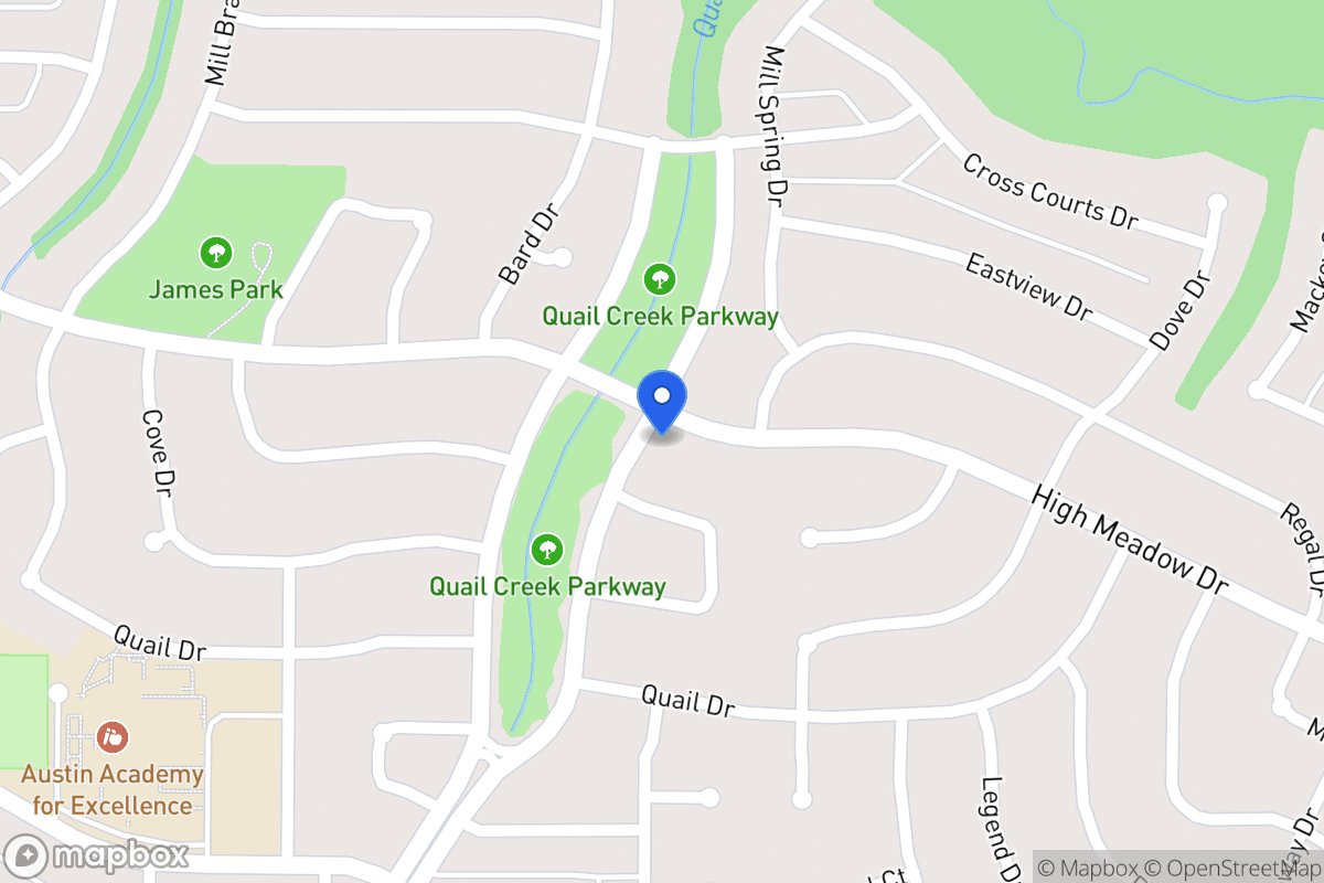 Map of 1402 High Meadow Dr