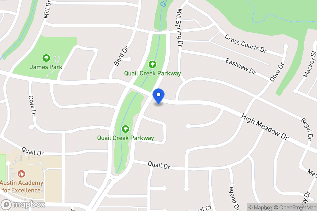 Map of 1406 High Meadow Dr