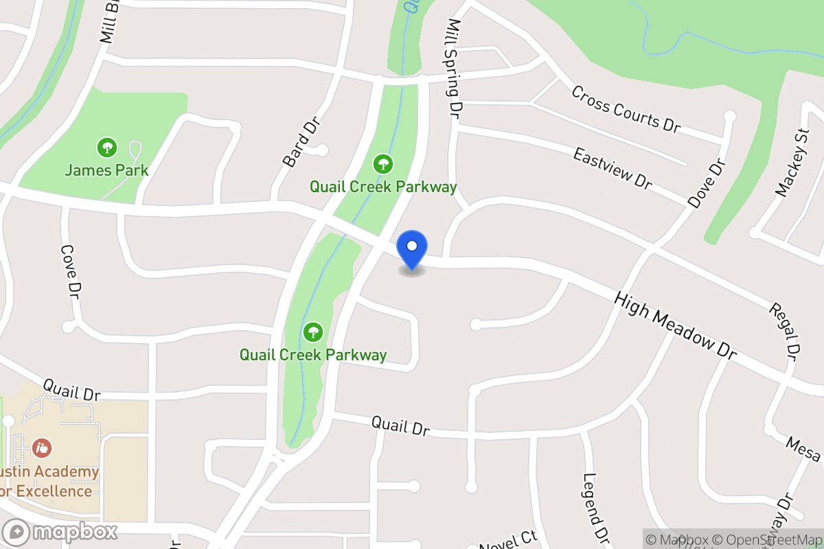 Map of 1410 High Meadow Dr