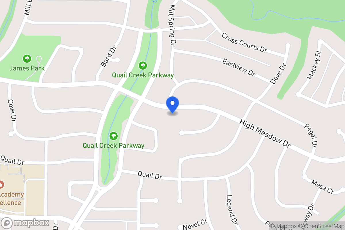 Map of 1426 High Meadow Dr