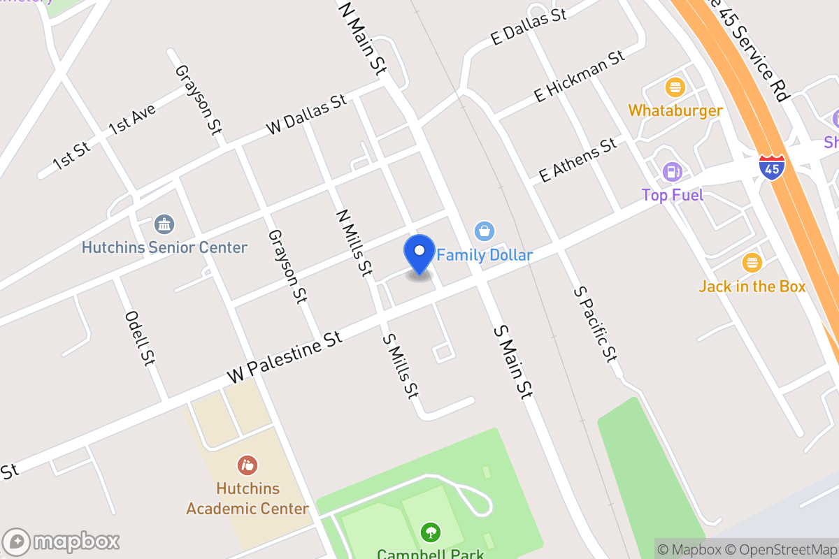 Map of 201 W Palestine St