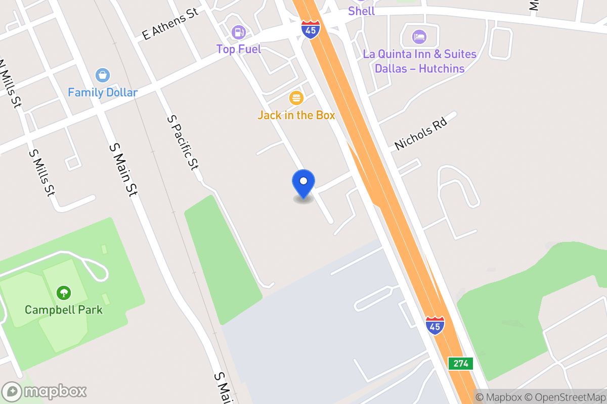 Map of 215 S Austin St