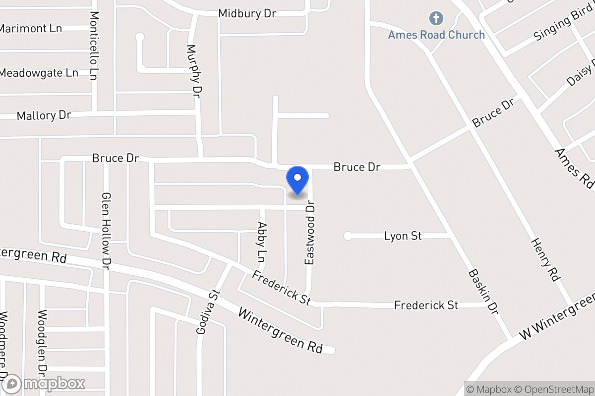 Map of 2605 Eastwood Dr