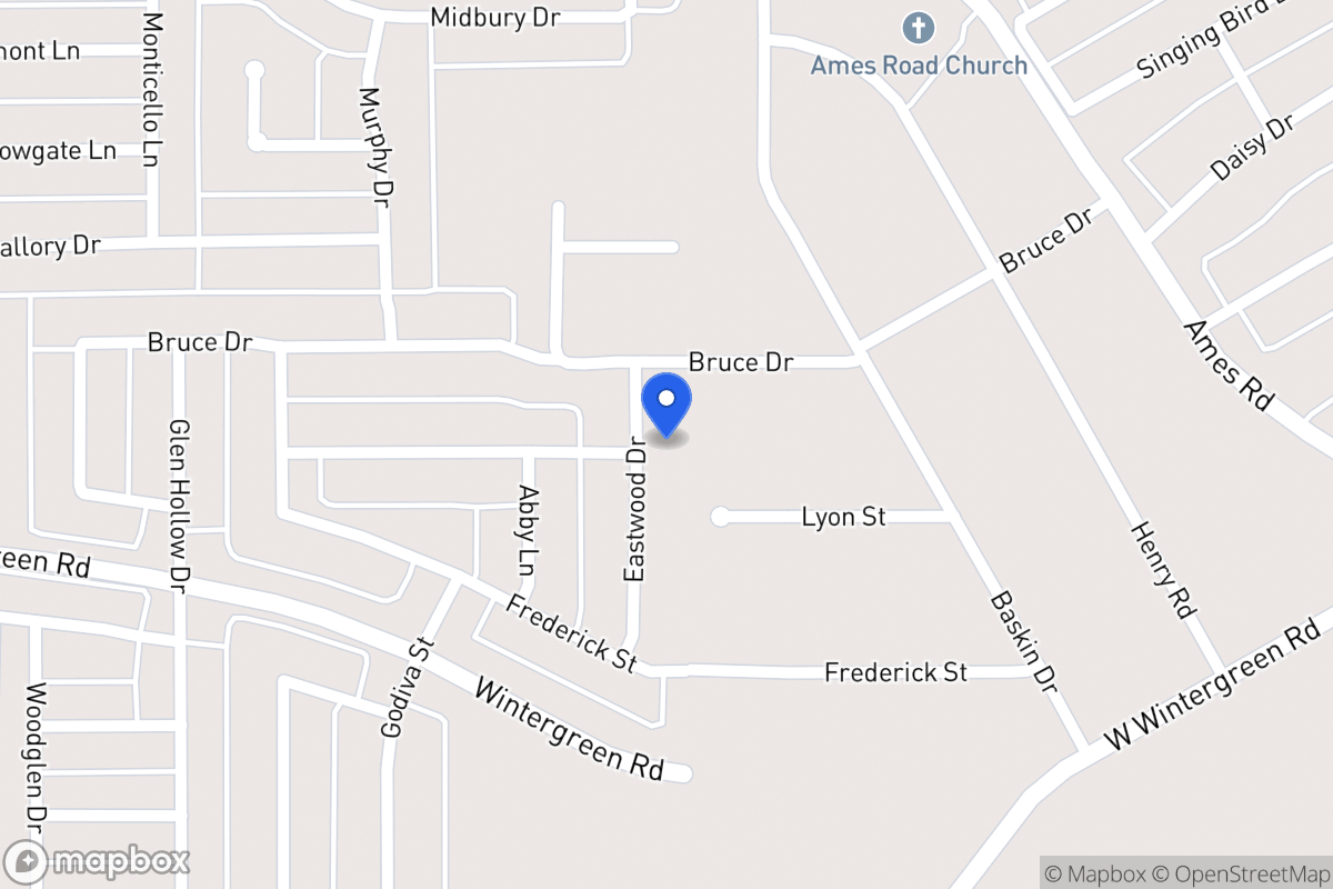 Map of 2600 Eastwood Dr