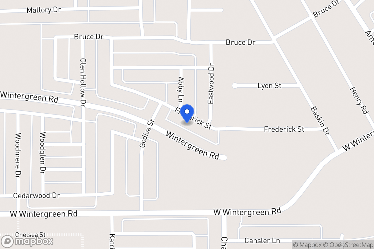 Map of 2014 Frederick St