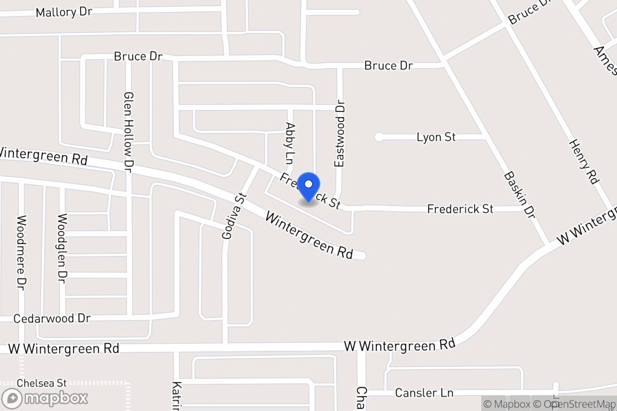 Map of 2010 Frederick St