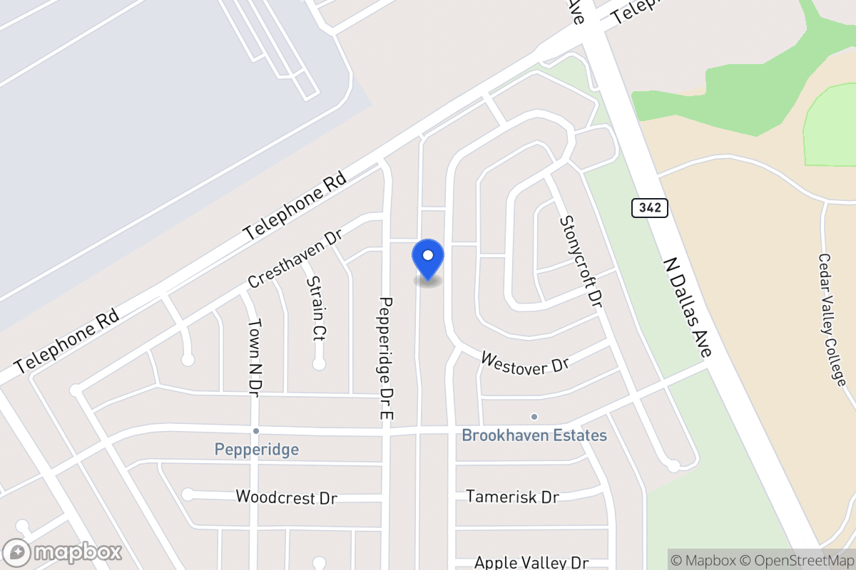 Map of 822 Westover Dr