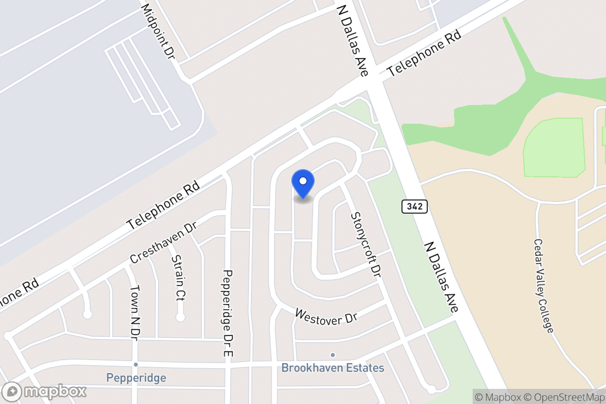 Map of 3017 Lawndale Dr