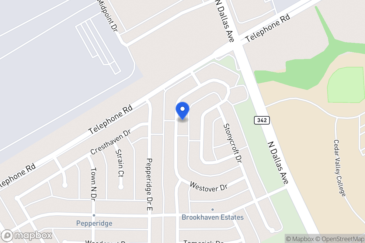 Map of 843 Westover Dr
