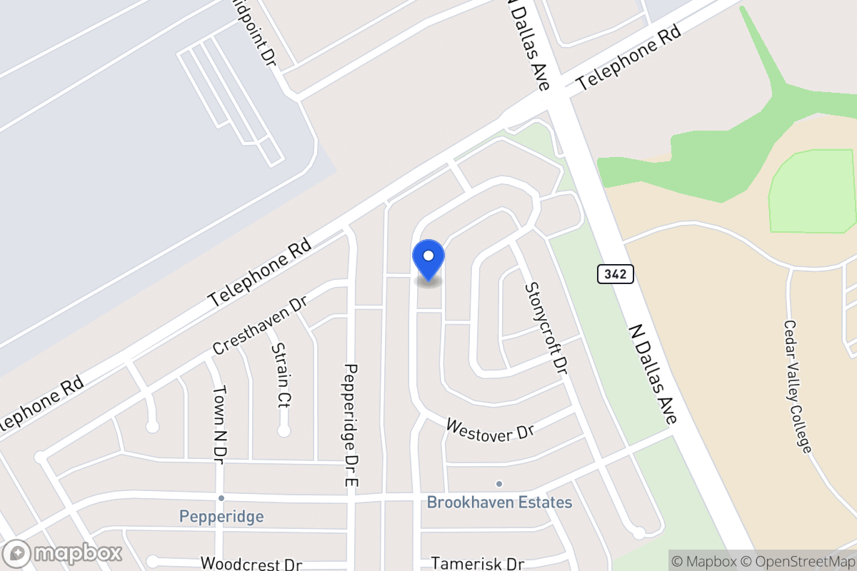 Map of 841 Westover Dr
