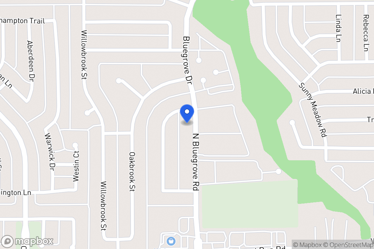 Map of 1465 N Bluegrove Rd
